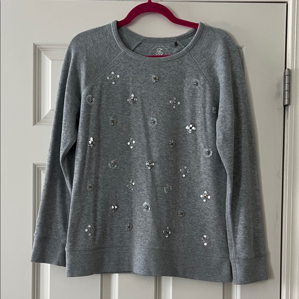 Tommy Bahama Gray Small Sweatshirt with Sequin Embellishments